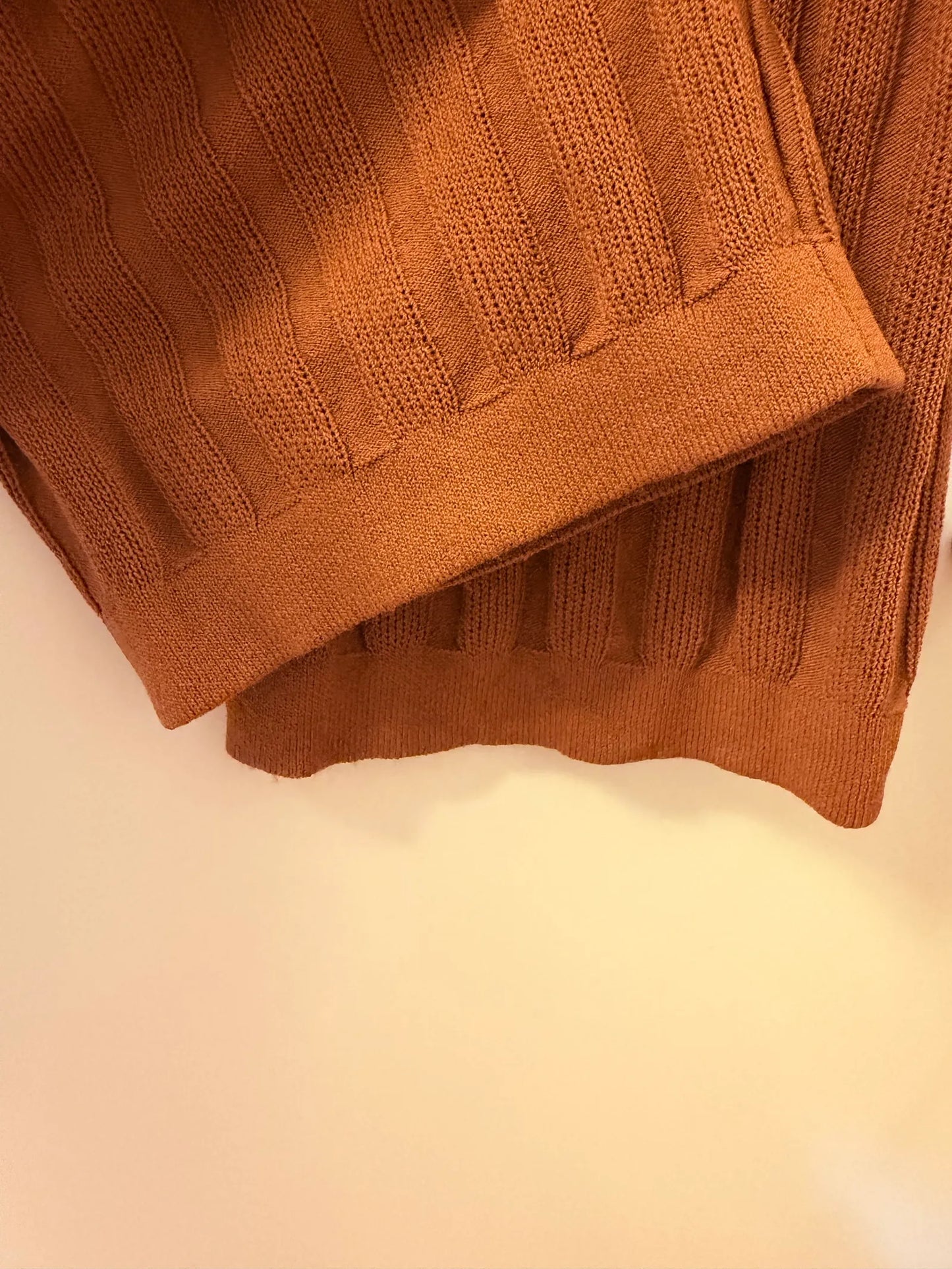 Toteme Vinci Rib In Tobacco Cardigan