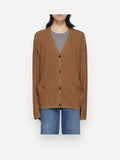 Toteme Vinci Rib In Tobacco Cardigan