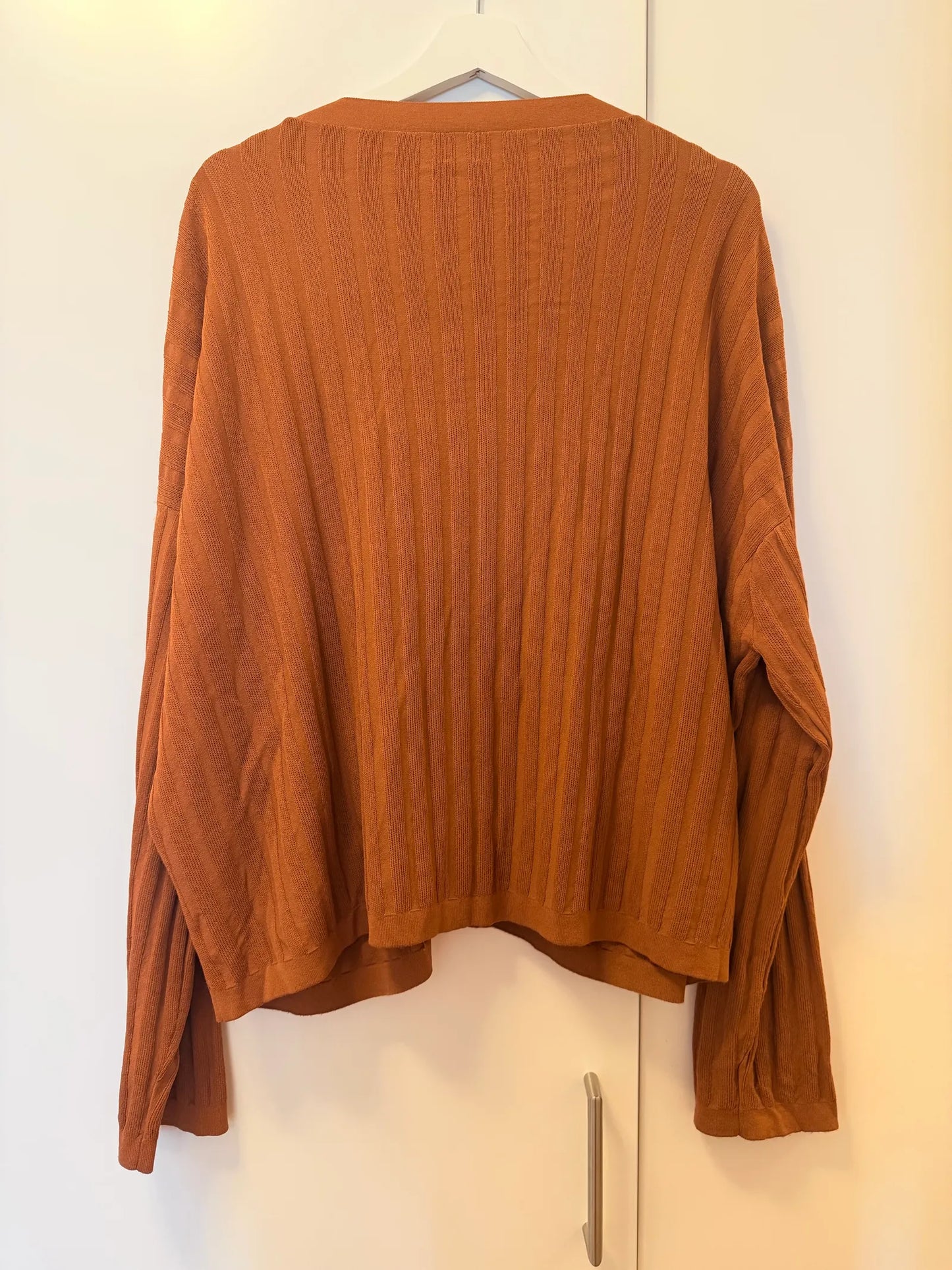 Toteme Vinci Rib In Tobacco Cardigan