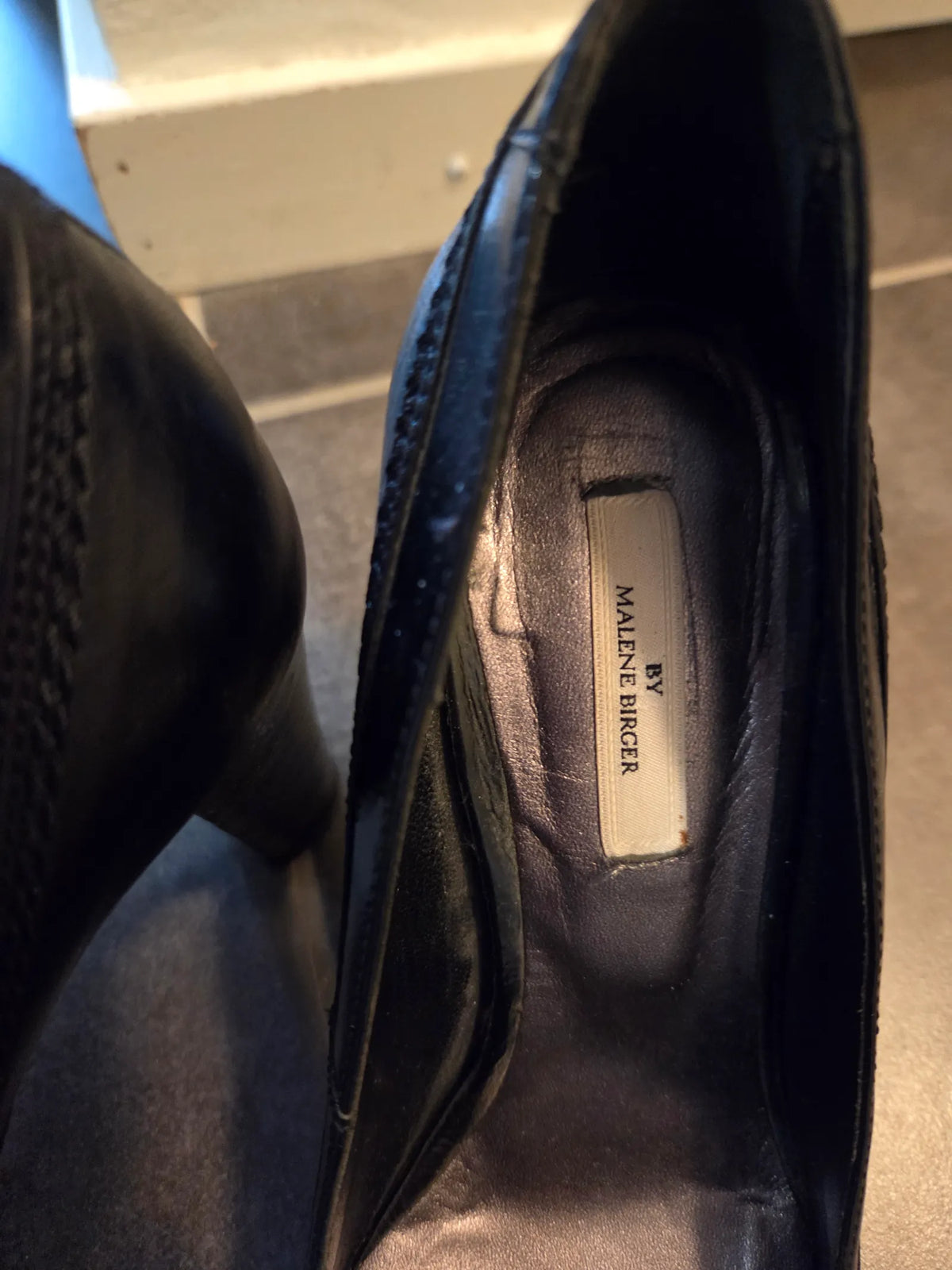 By Malene Birger Leather Round Toe Heels Heels