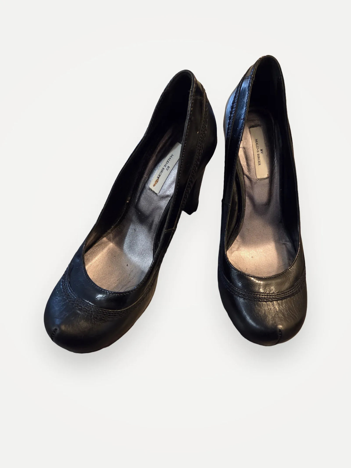 By Malene Birger Leather Round Toe Heels Heels
