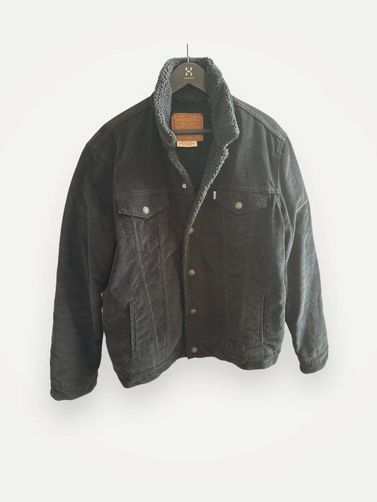 Levi's Type 111 Sherpa Corduroy Trucker Black-fritidsjacka