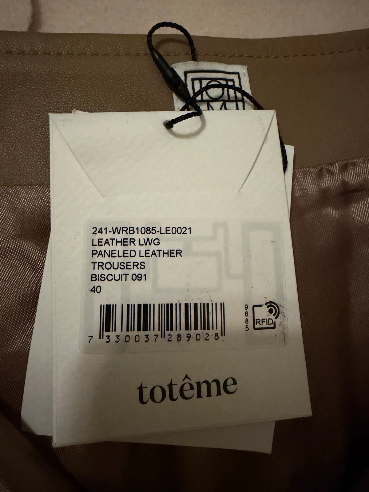 Toteme Paneled Leather-skinnbyxor NWT