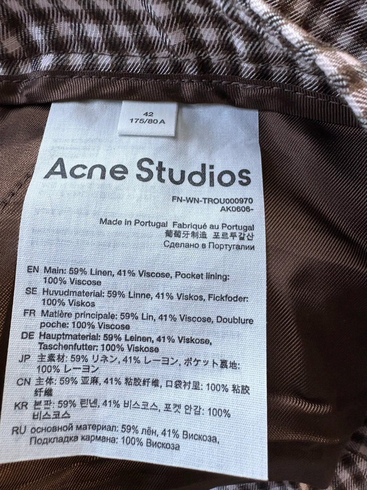 Acne Studios-linnebyxor