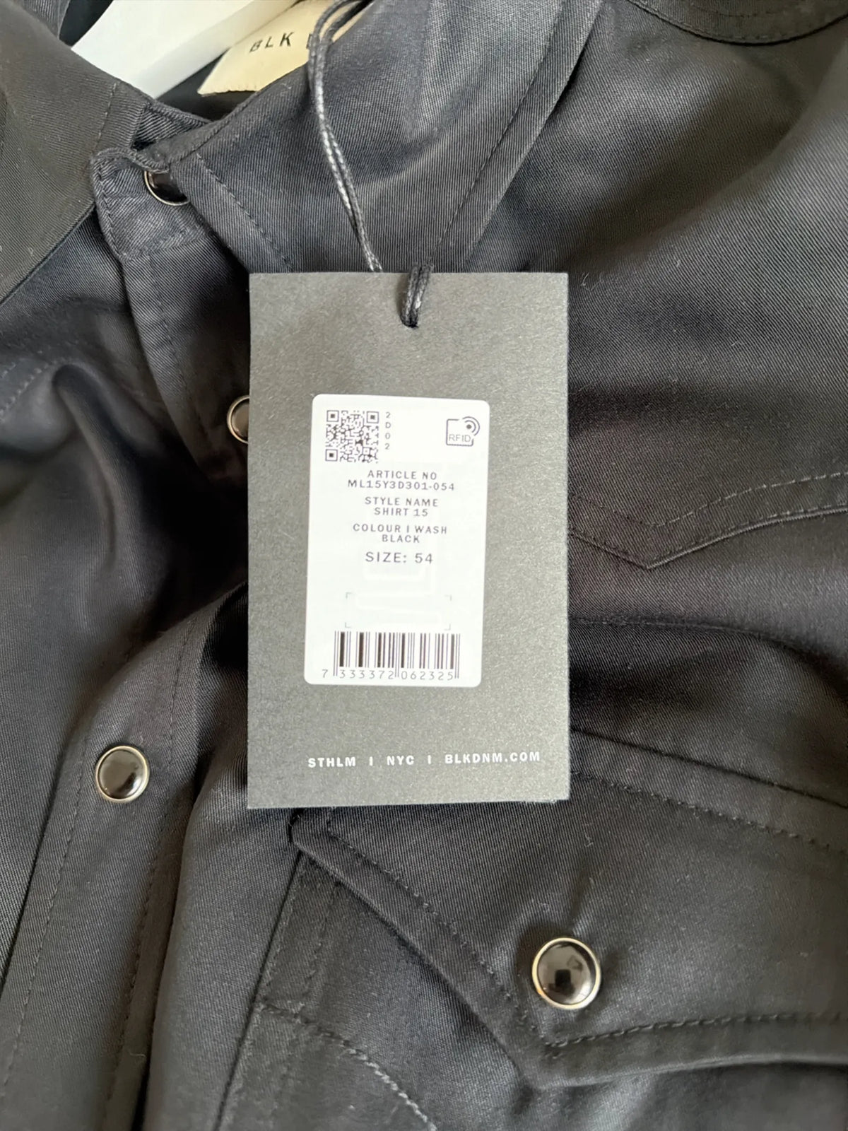 BLK DNM 15-skjorta NWT