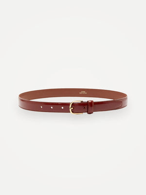 Toteme Totême Skinny Leather Belt Burgundy Belt