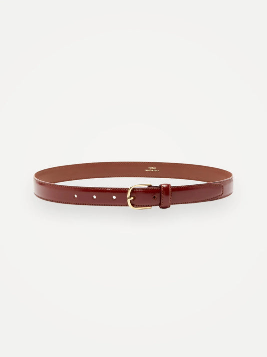 Toteme Totême Skinny Leather Belt Burgundy Belt
