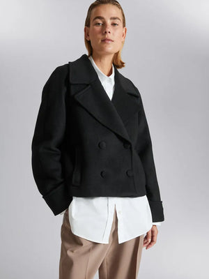 & Other Stories Cropped Pea-ullkappa NWT
