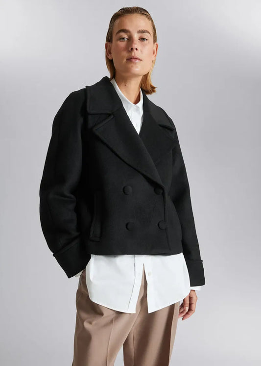 & Other Stories Cropped Pea-ullkappa NWT