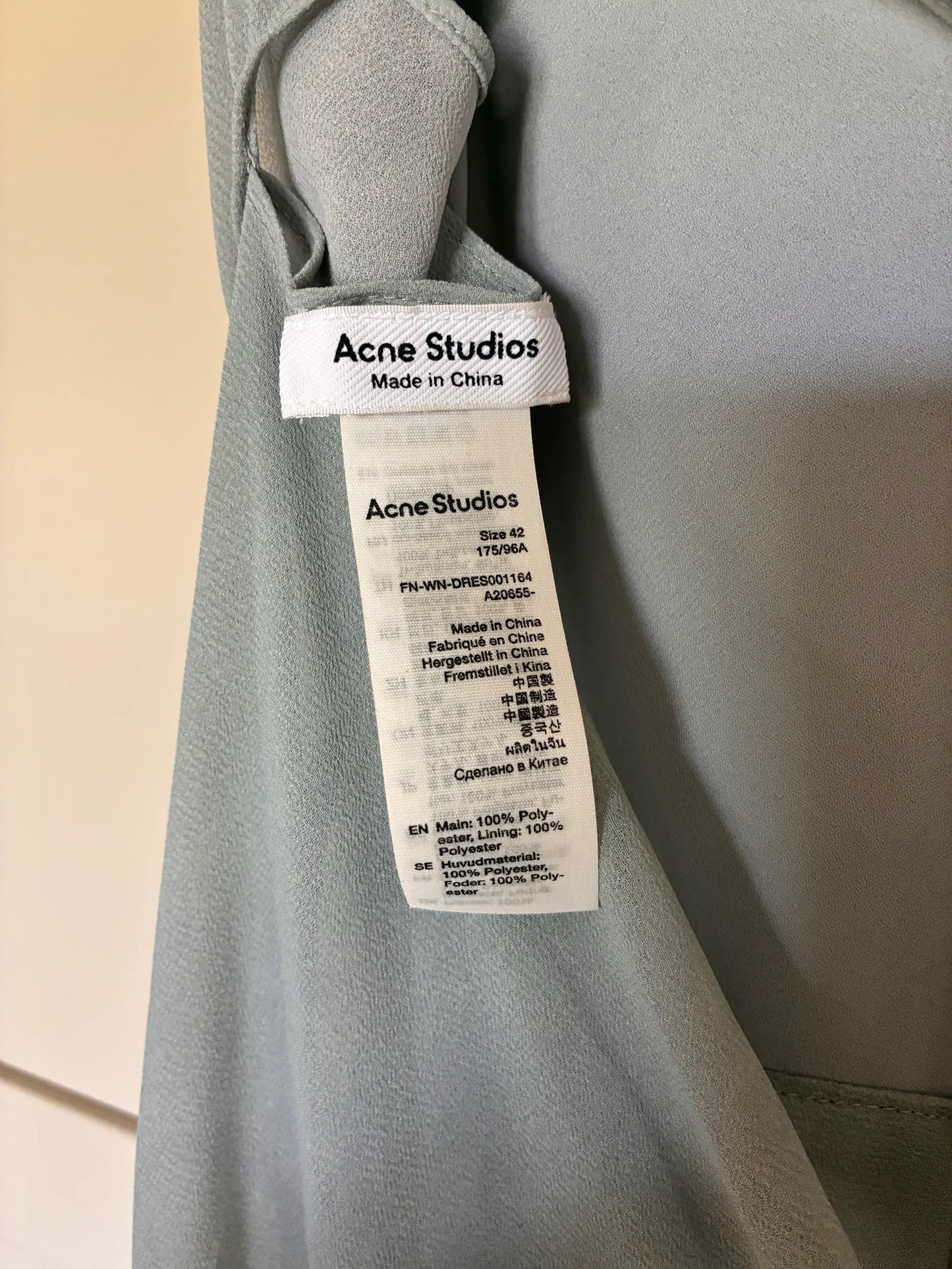 Acne Studios Blue Floral Print-klänning