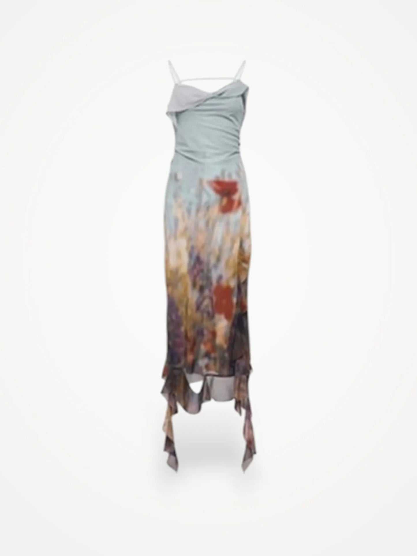Acne Studios Blue Floral Print-klänning