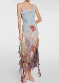 Acne Studios Blue Floral Print-klänning