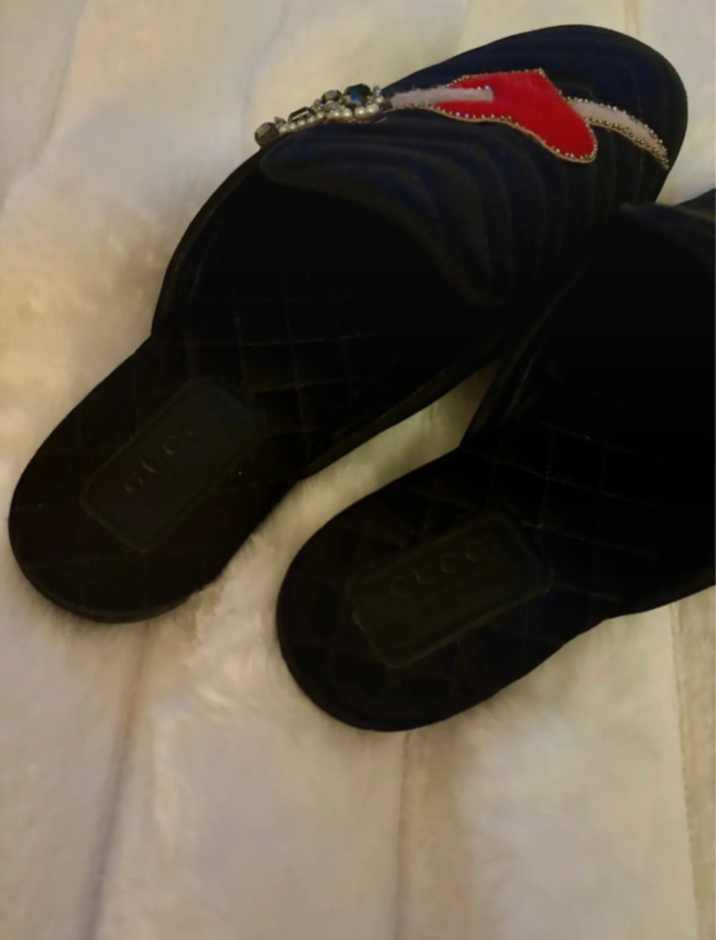 Gucci Princetown Silk & Clogs-skor