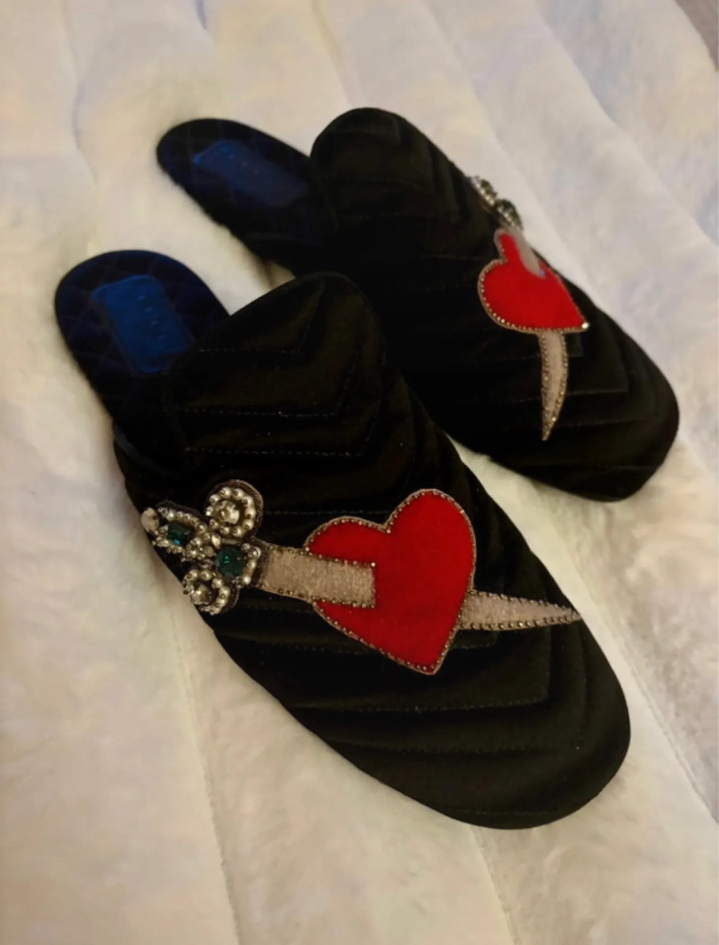 Gucci Princetown Silk & Clogs-skor