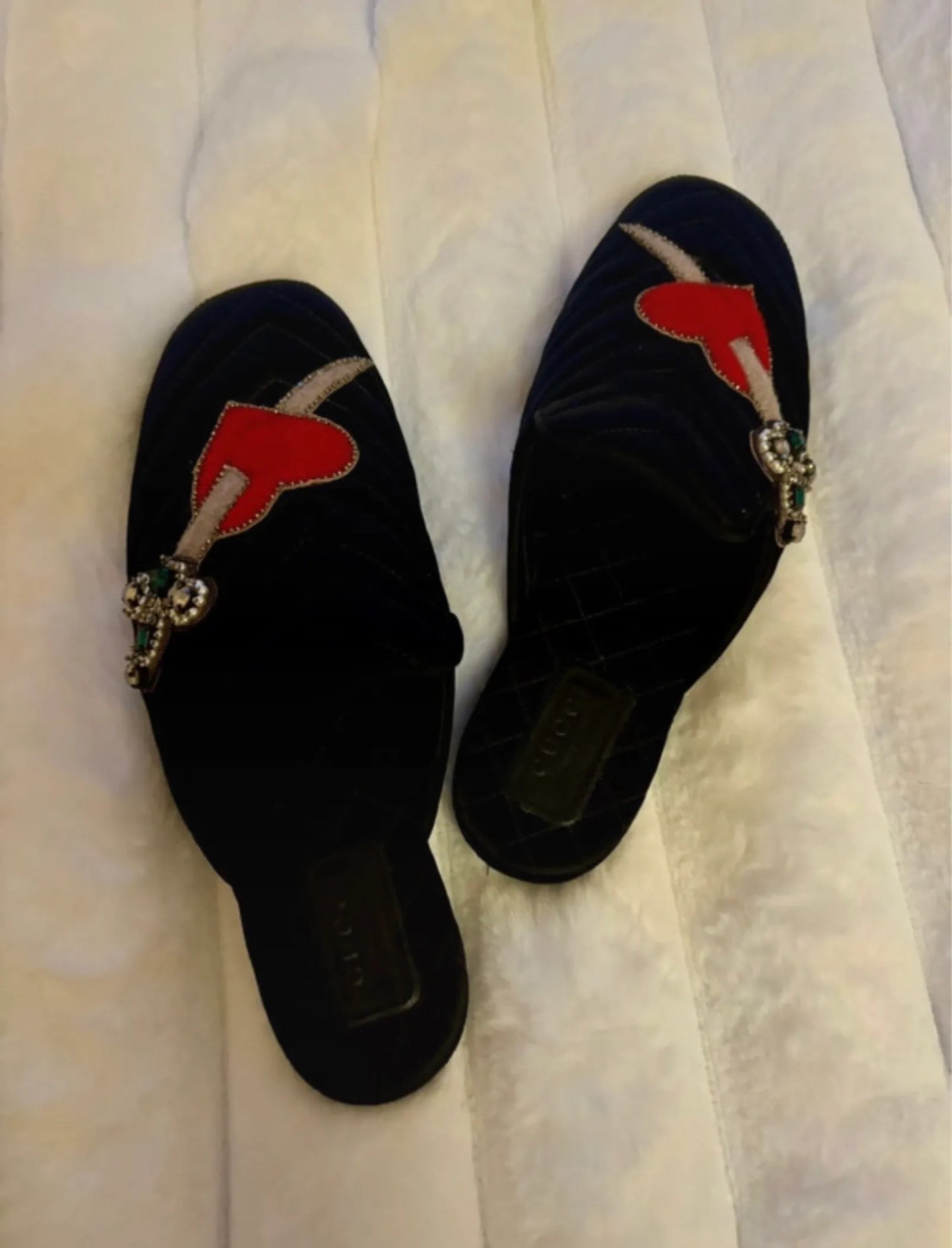 Gucci Princetown Silk & Clogs-skor