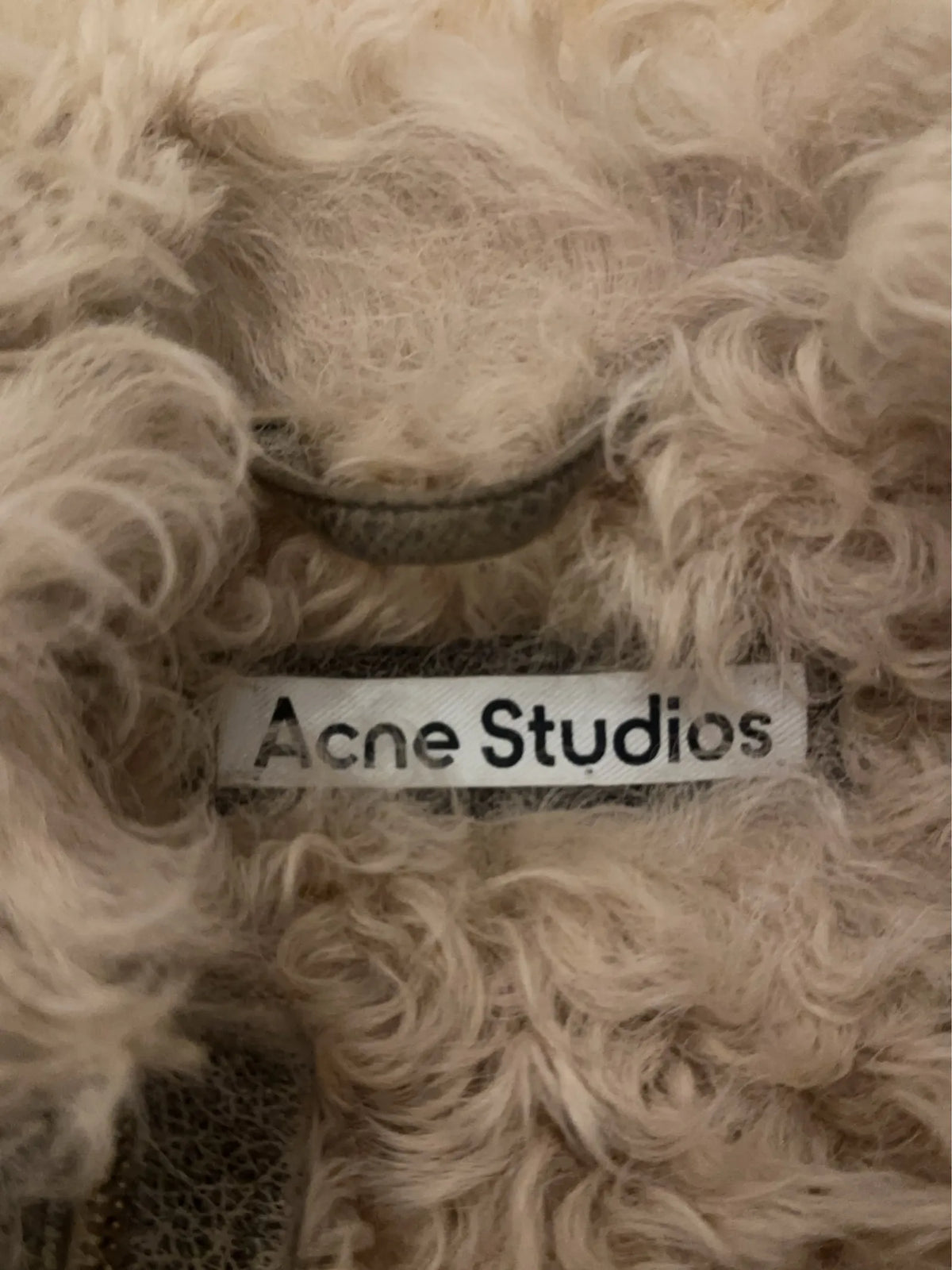 Acne Studios Shearling-trimmed Leather Leather jacket