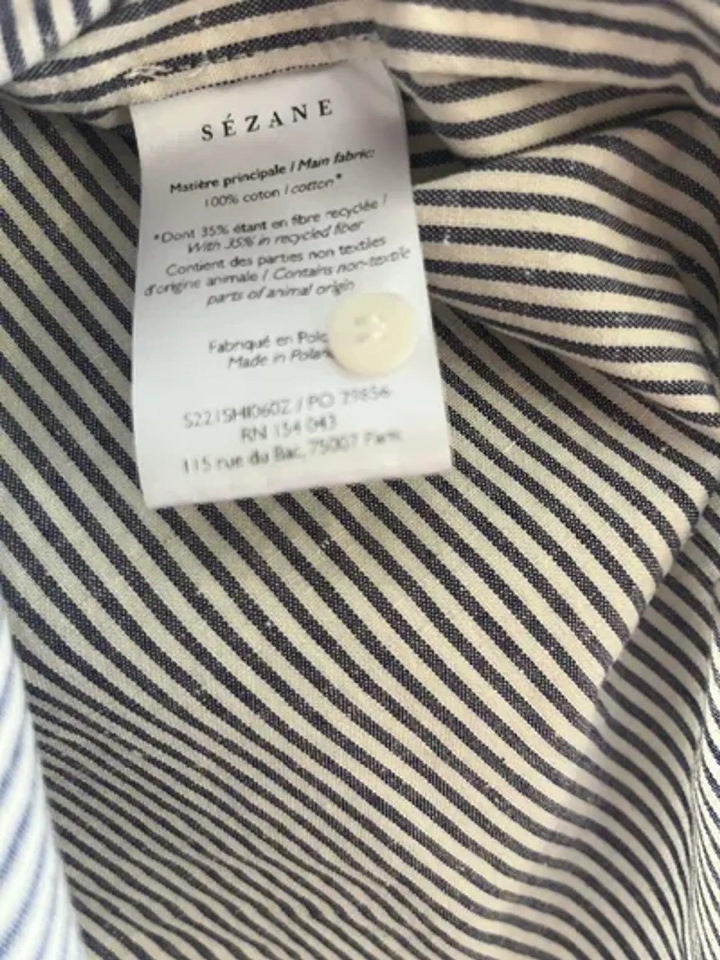 Sézane Tomboy-skjorta NWOT