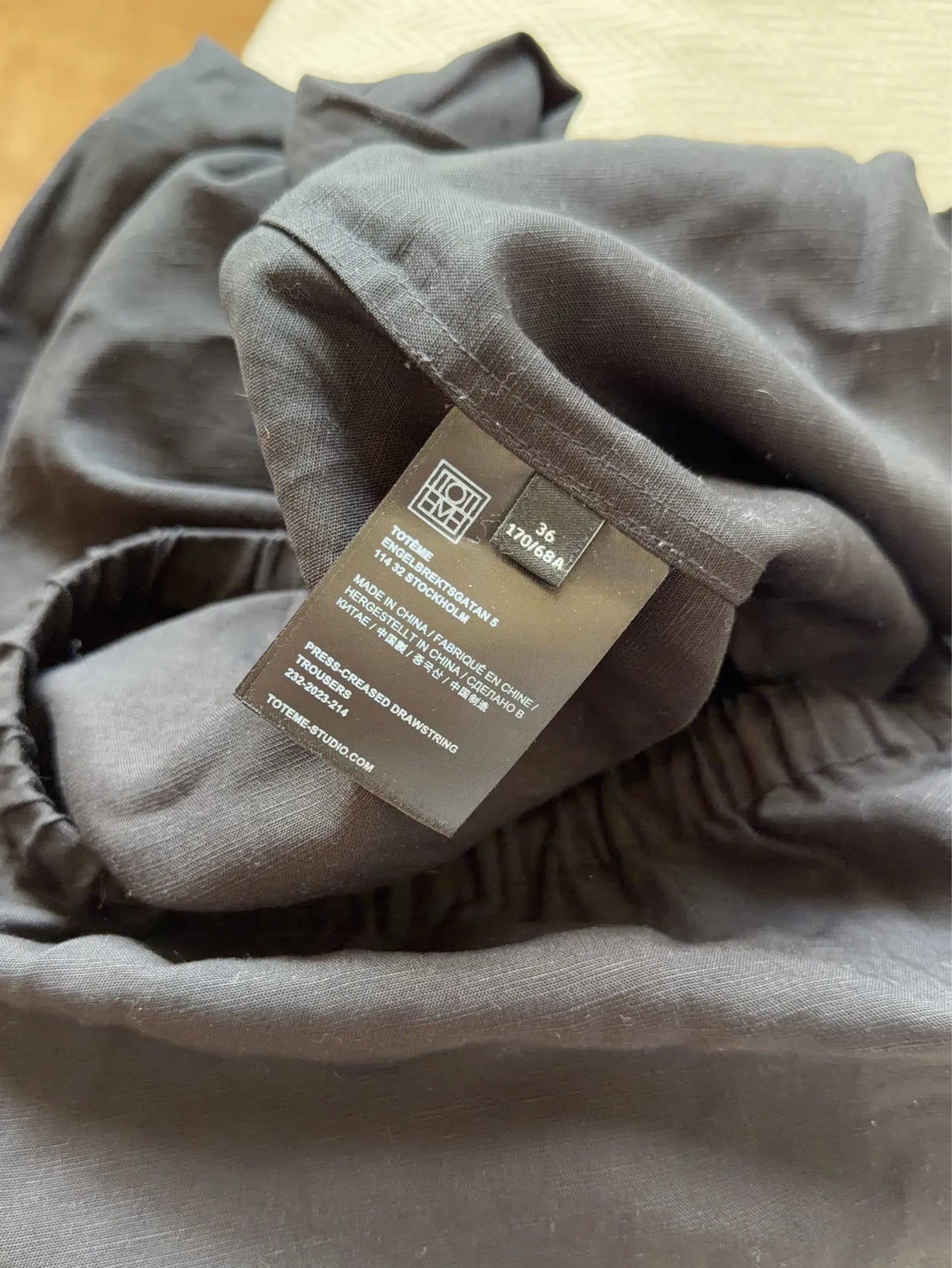 Toteme Press-creased Drawstring Trousers