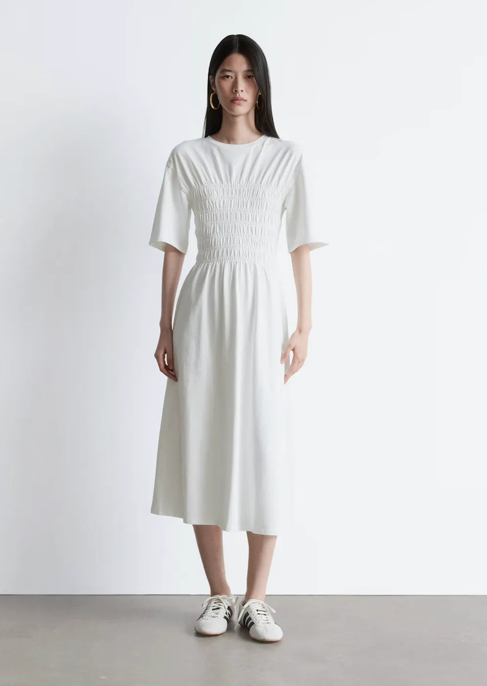 & Other Stories Other Stories Smockad Vit Xs Dress