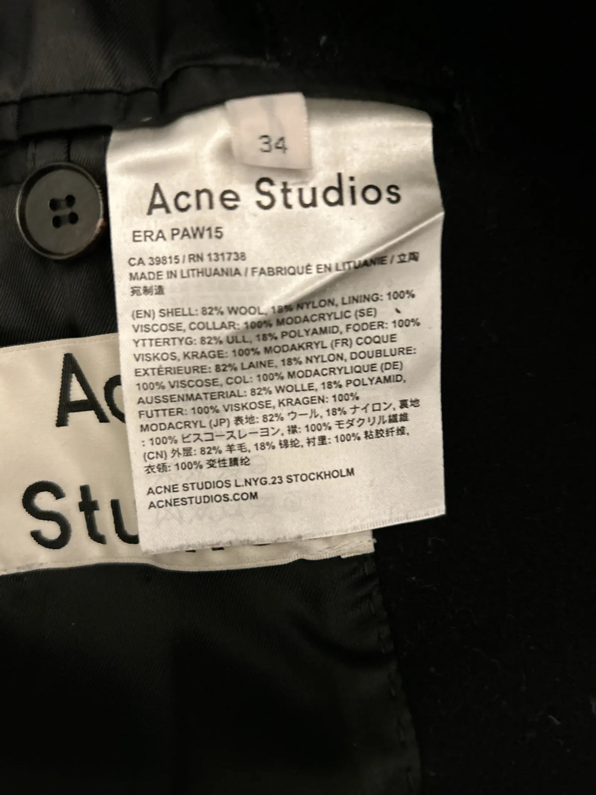 Acne Studios-ullkappa