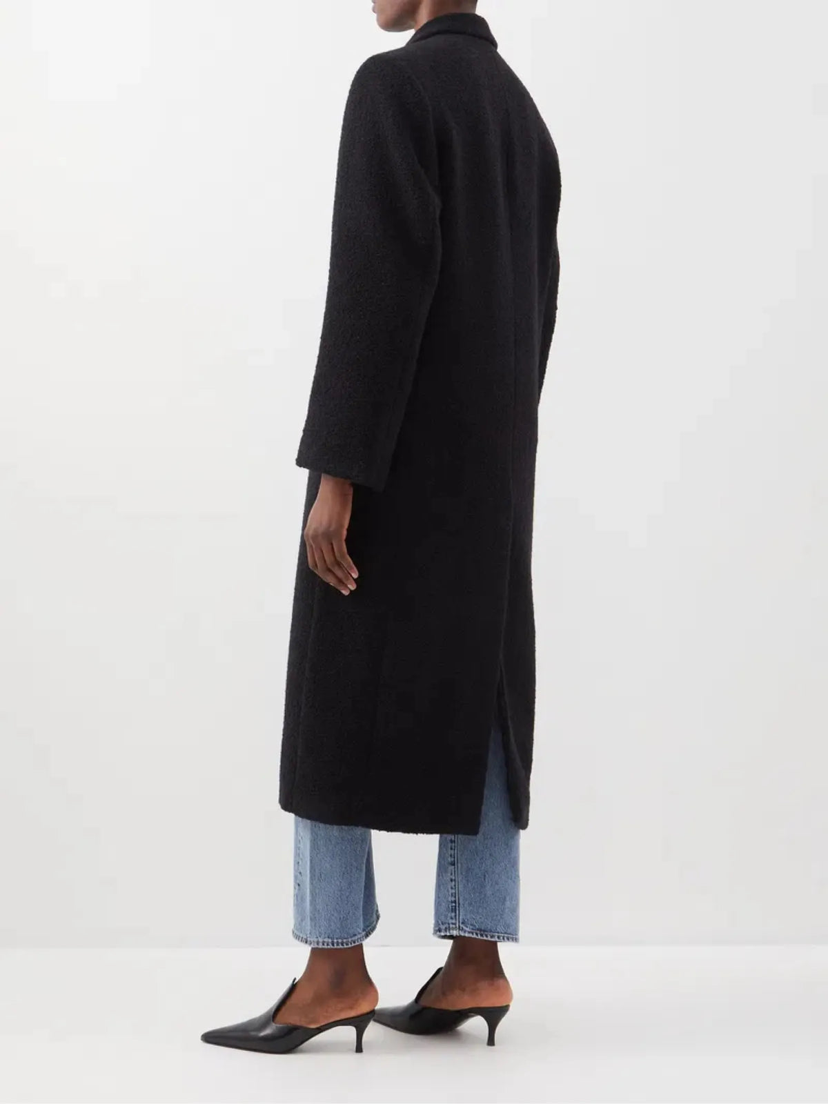 Toteme Single Breasted Wool-blend Bouclé Coat