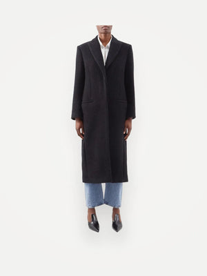 Toteme Single Breasted Wool-blend Bouclé Coat