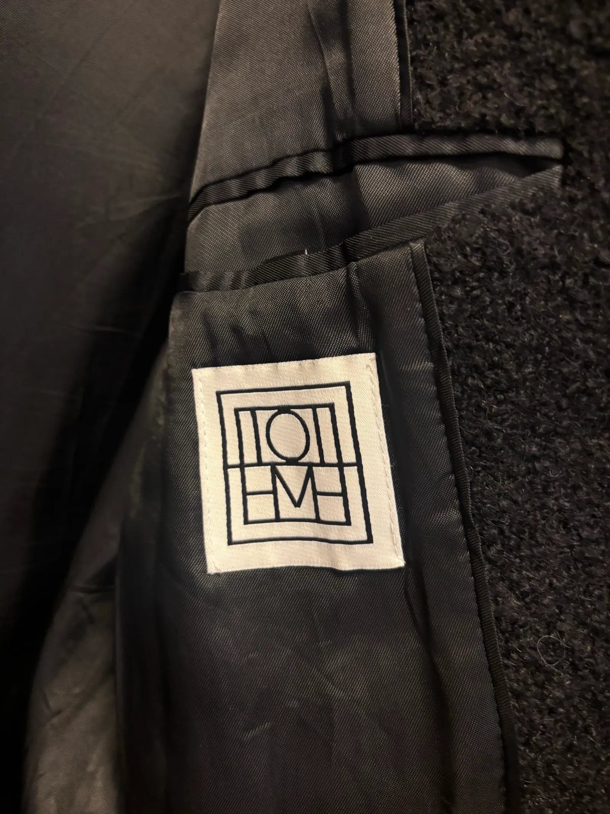 Toteme Single Breasted Wool-blend Bouclé Coat