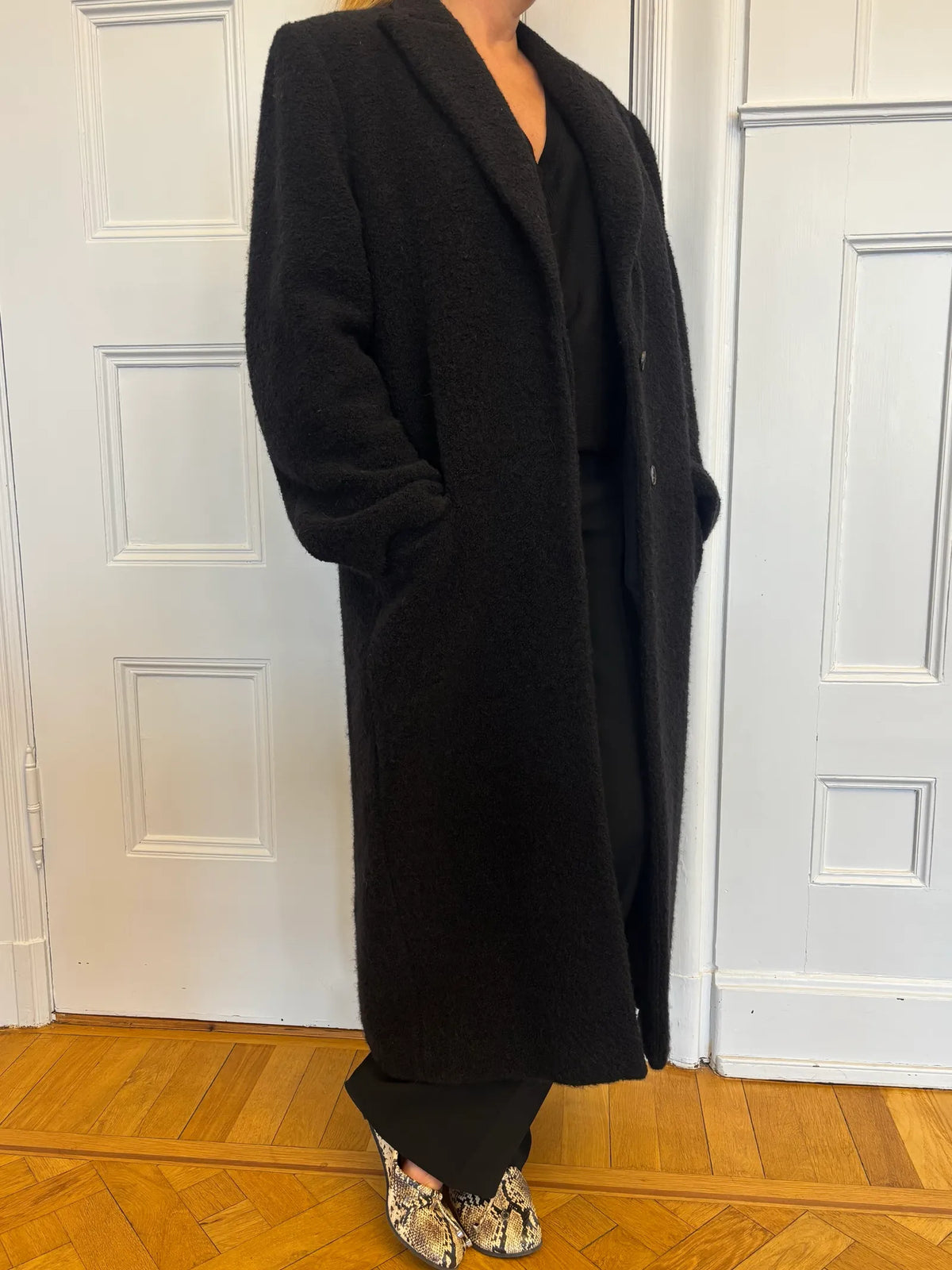 Toteme Single Breasted Wool-blend Bouclé Coat