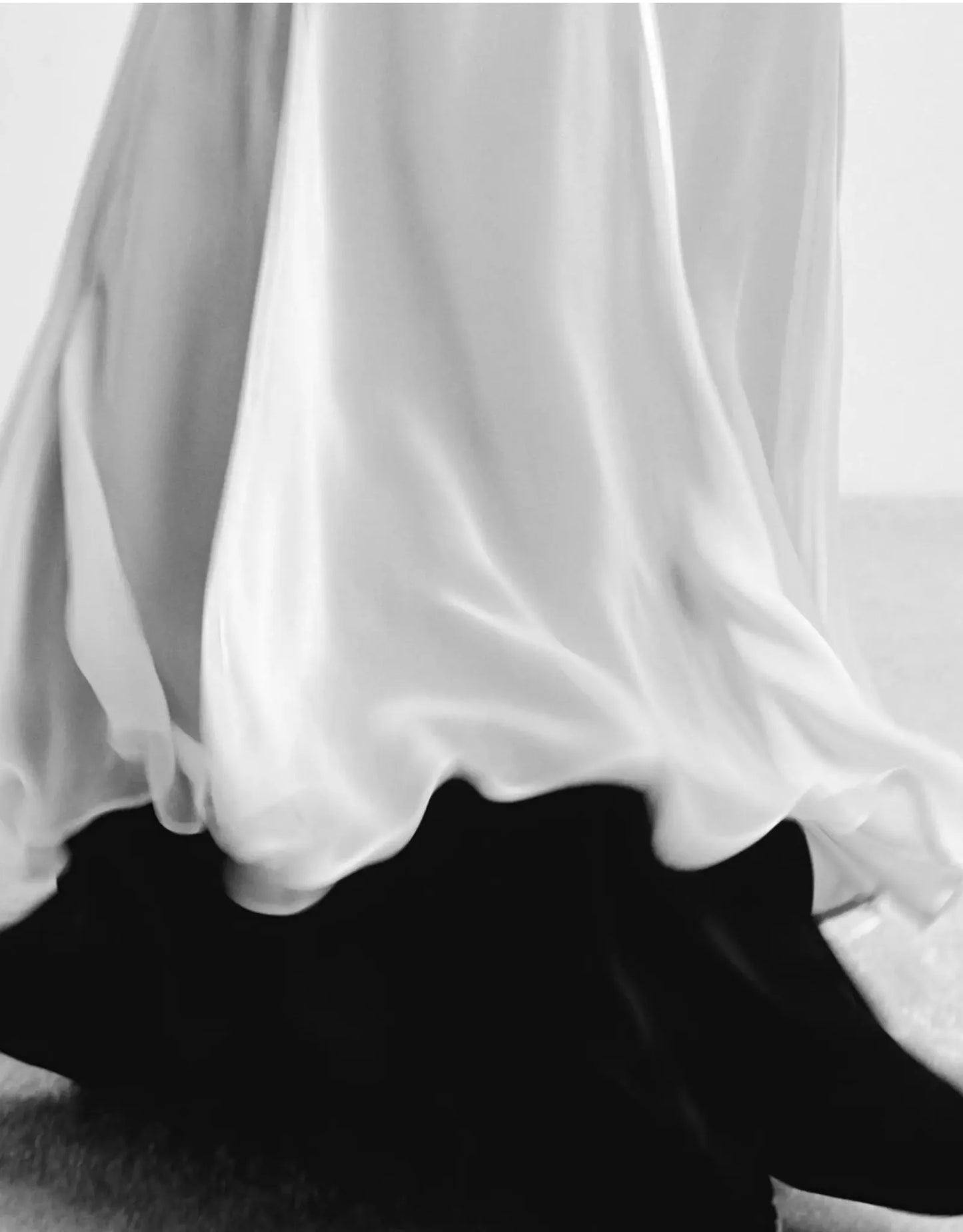 Dagmar Chiffon Maxi Cream/white/black Skirt