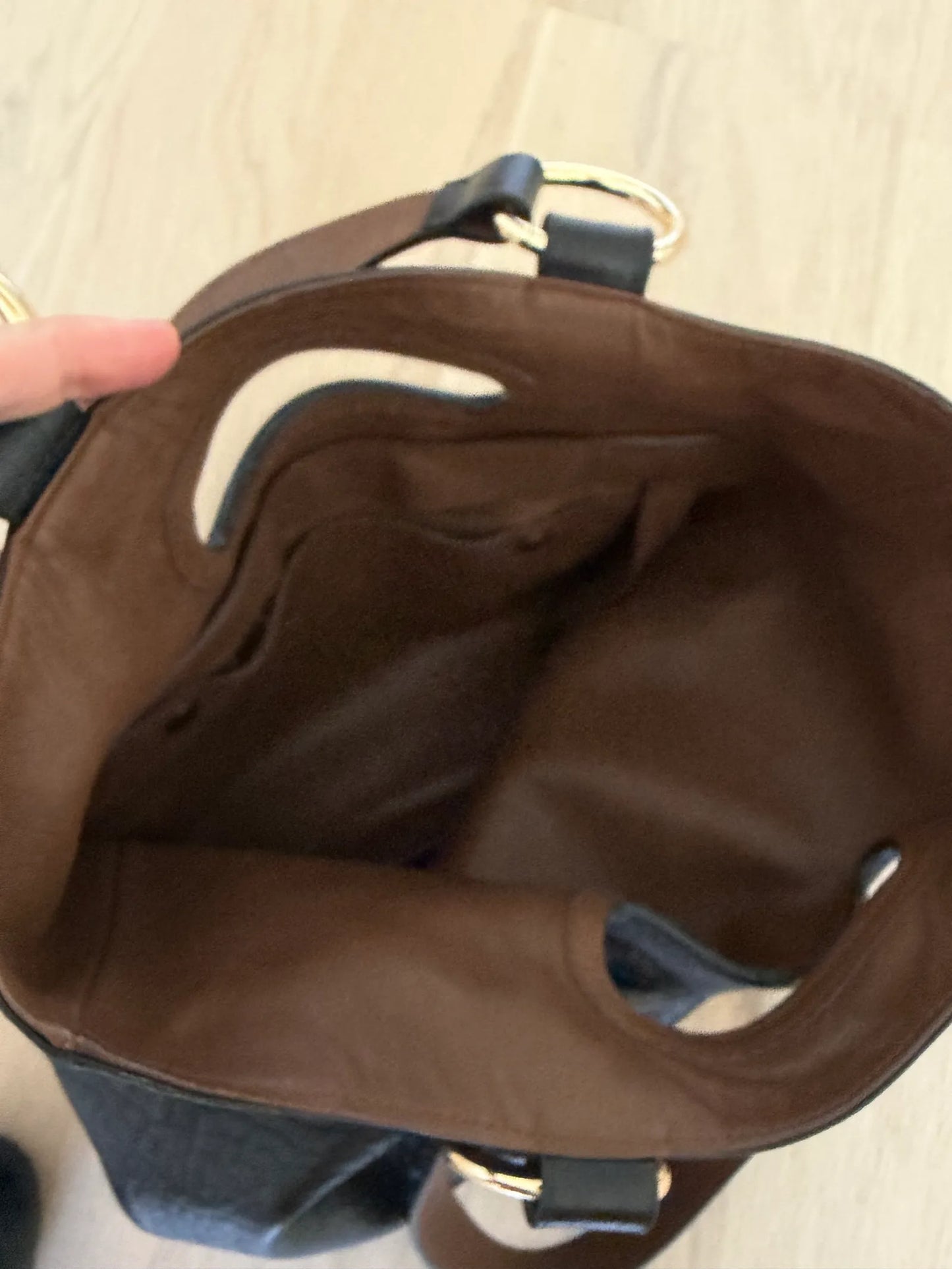 Blankens The Memphis Black Large Grain Double Sided Tote-skinnhandväska