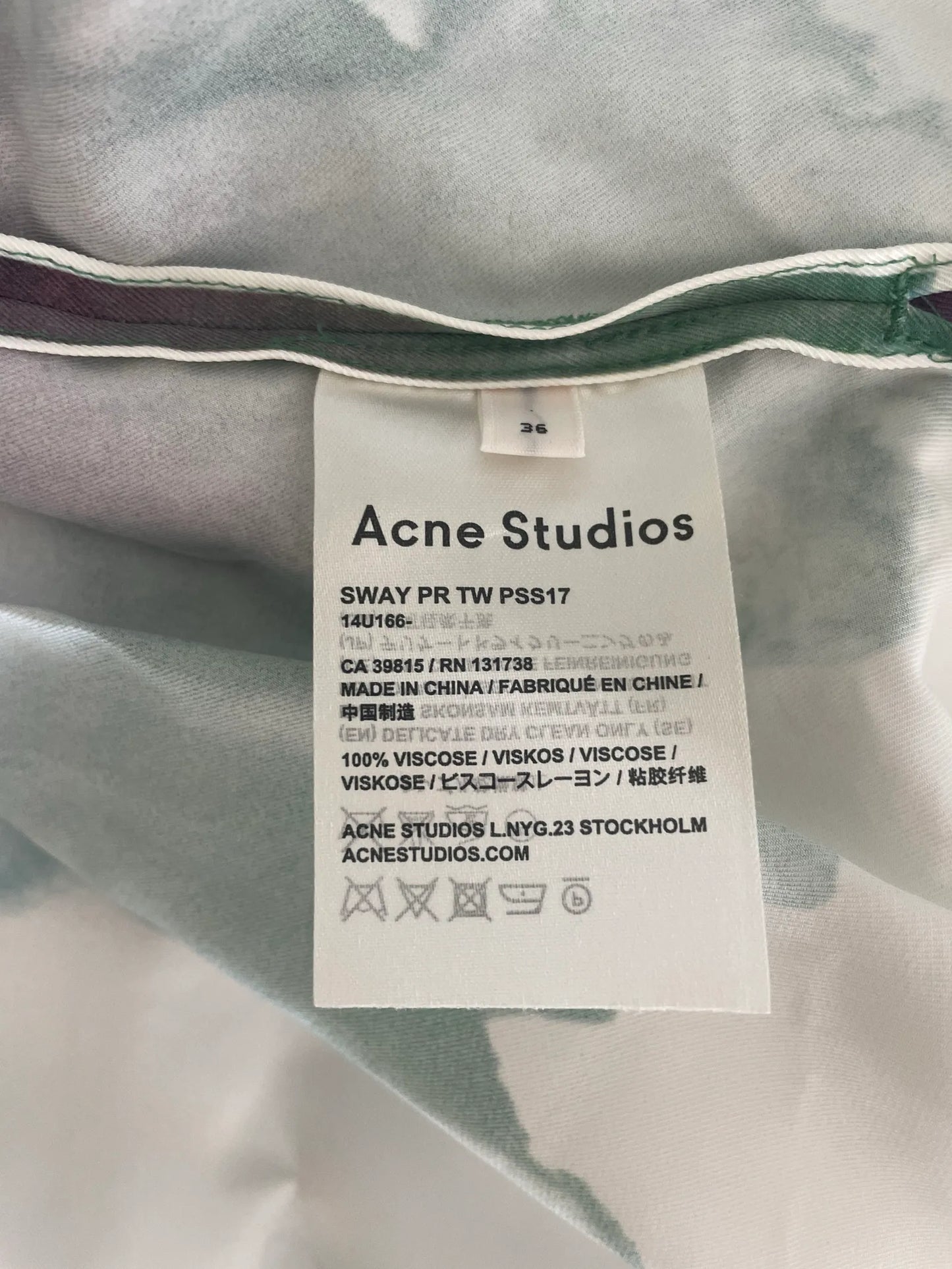 Acne Studios Sway Pr Tw Pss17-klänning