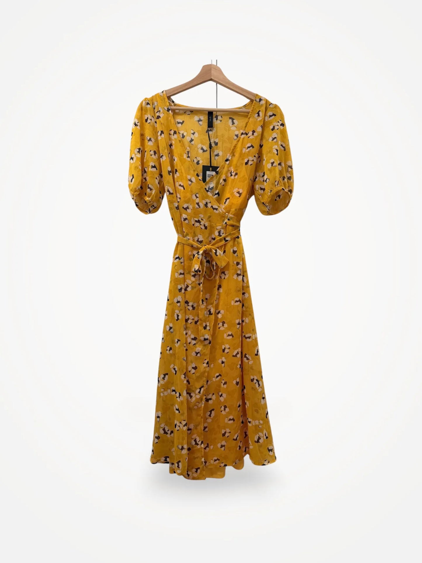 YAS Yasmelia Ss Golden Haze Midsummer-klänning NWT