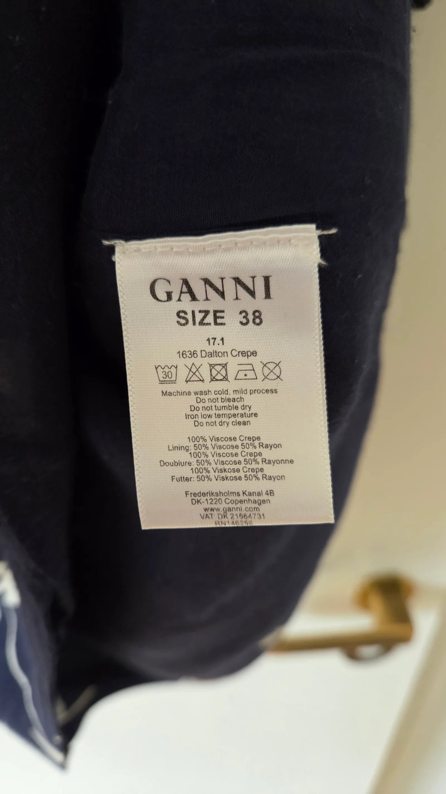 Ganni 1636 Dalton Crepe Dress