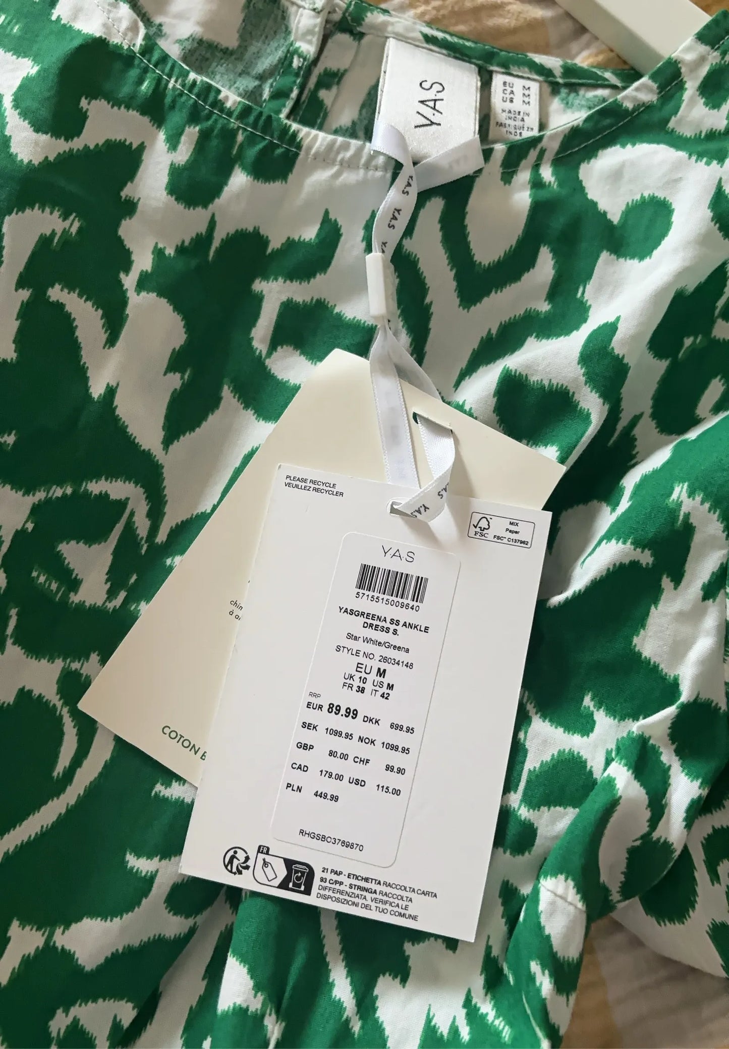 YAS Yasgreena Ss Ankle S Dress