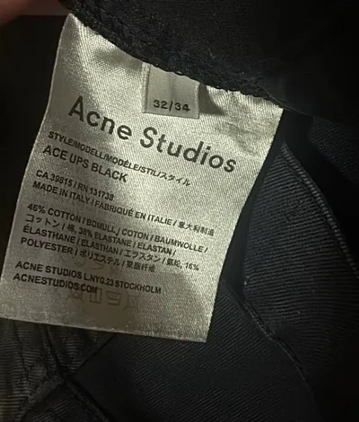 Acne Studios Ace Ups Black-jeans