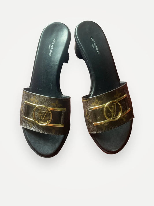 Louis Vuitton Lv Mule-skinnklackar