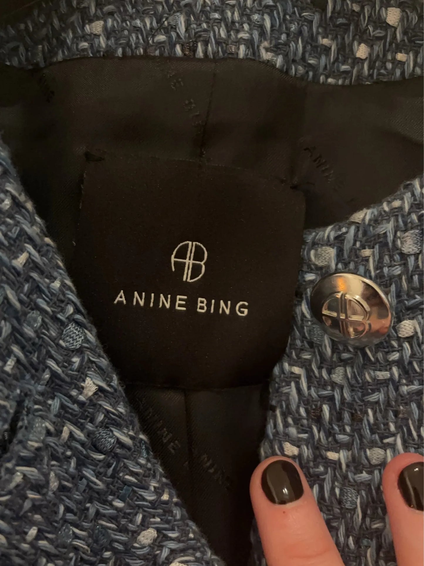 Anine Bing Amber Tweed Blazer