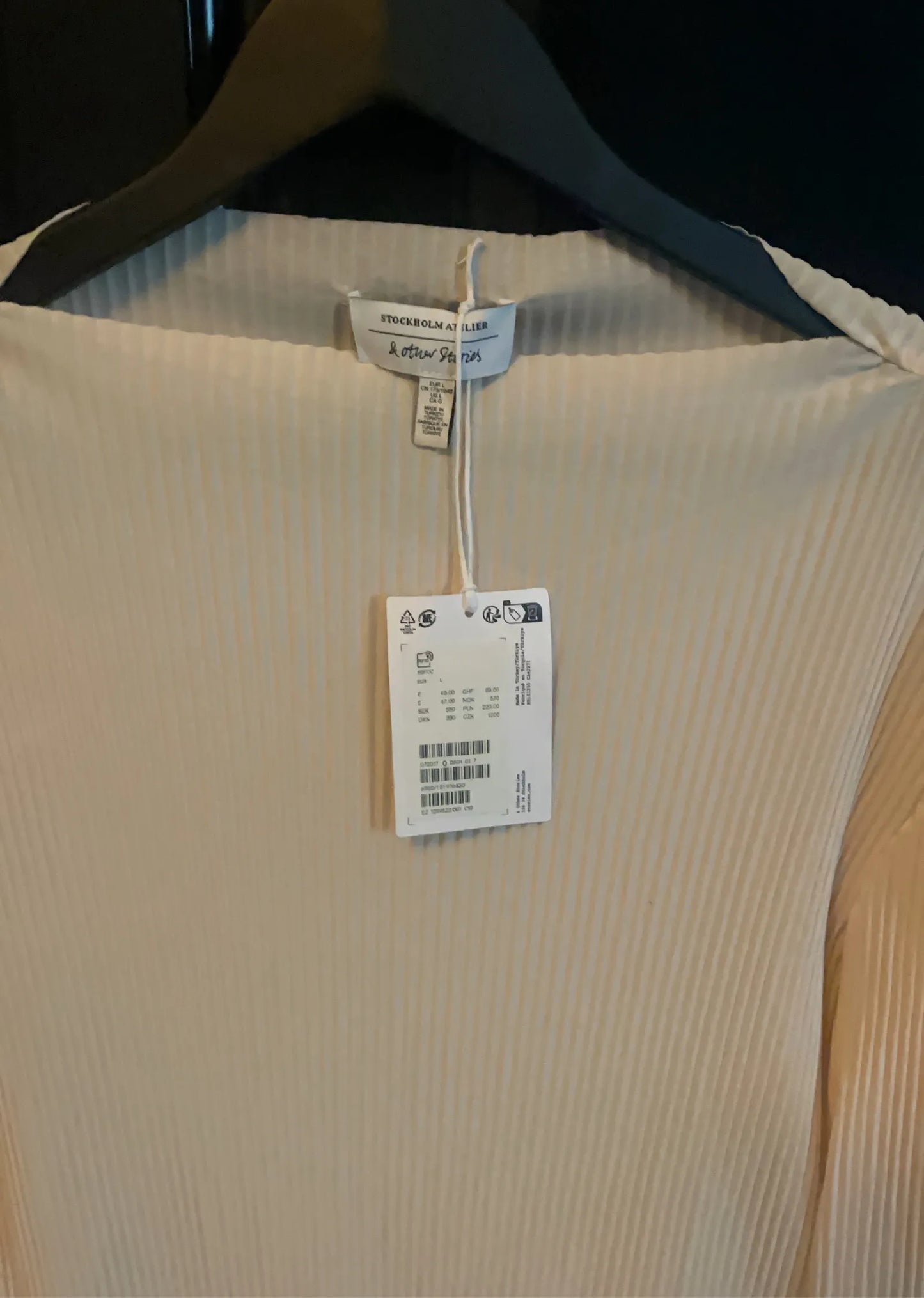 & Other Stories Light Pink Stretch Blouse