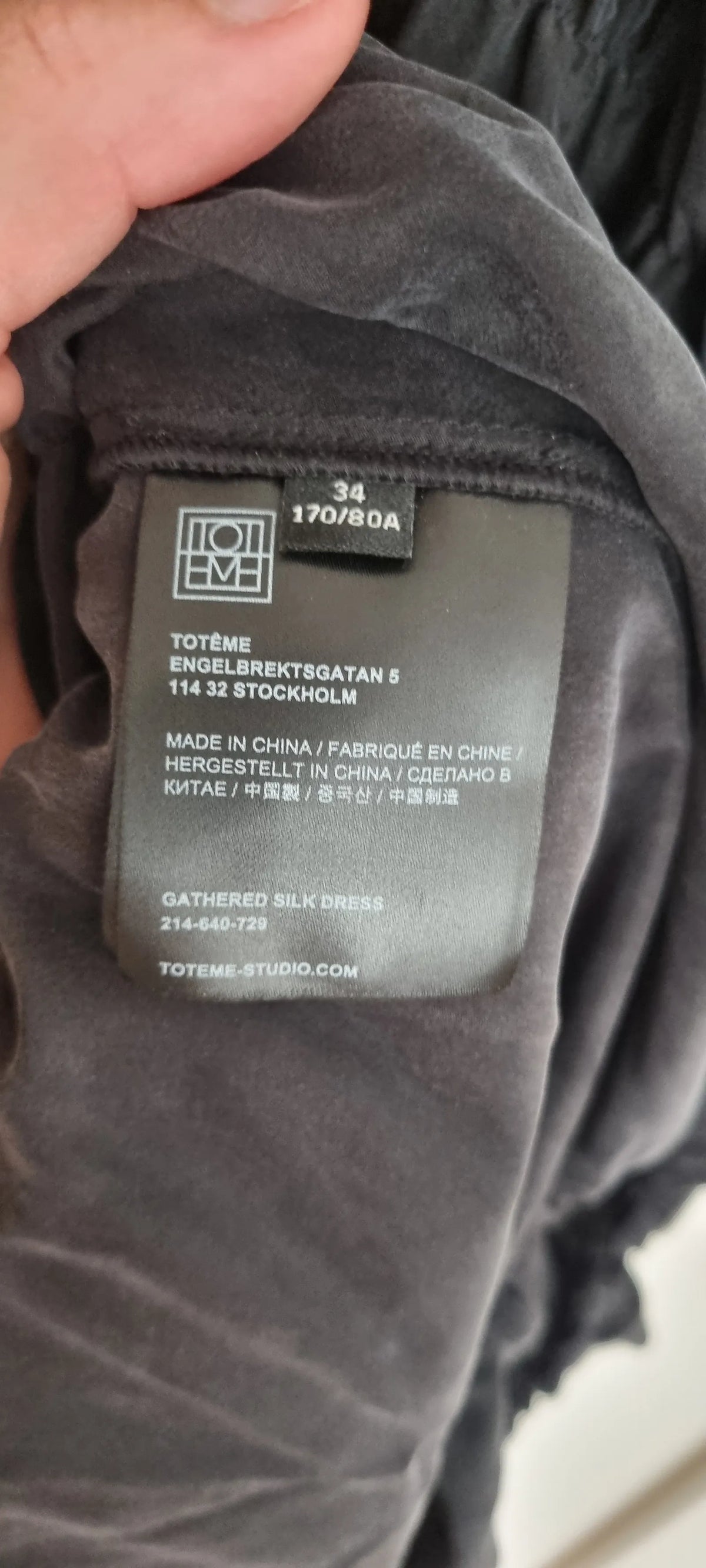 Toteme Gathered Silk Dress