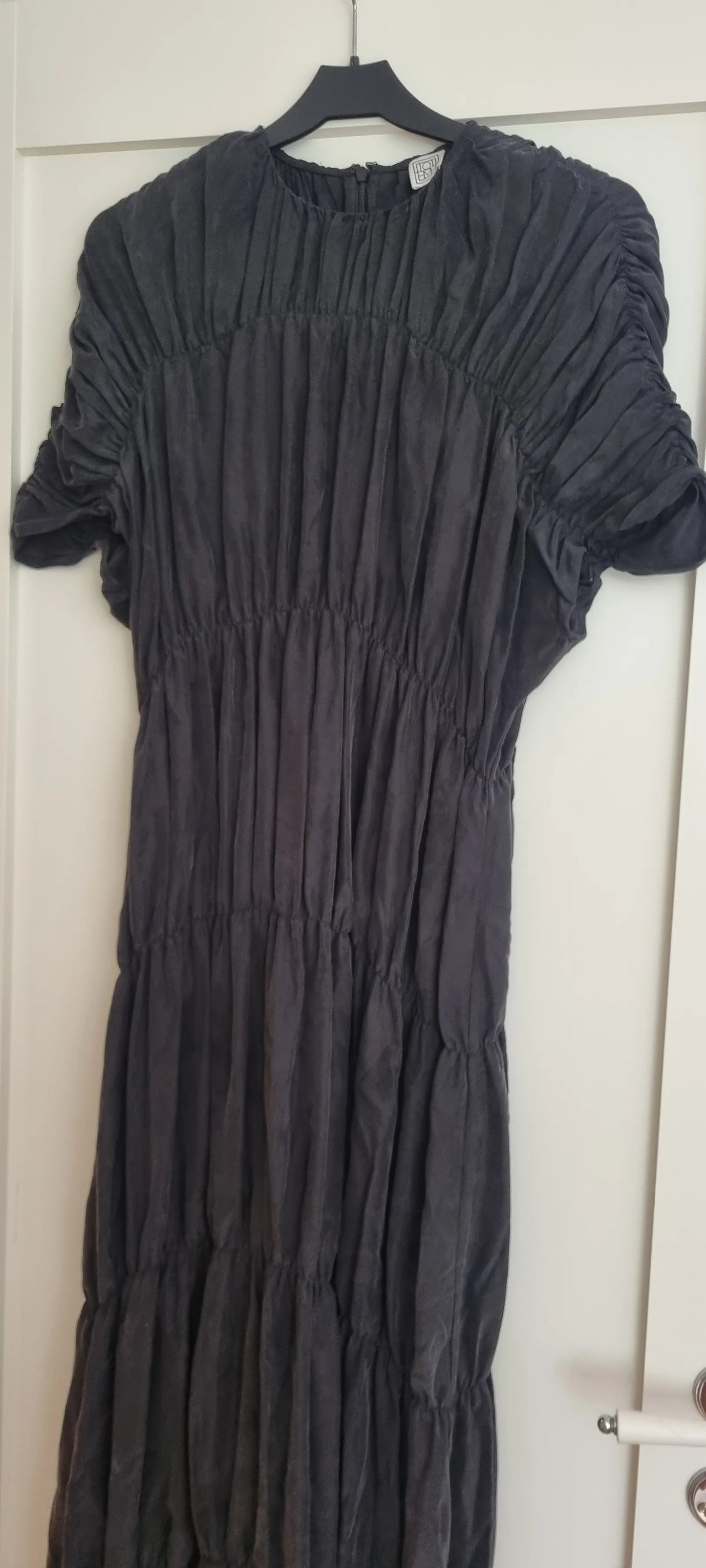 Toteme Gathered Silk Dress