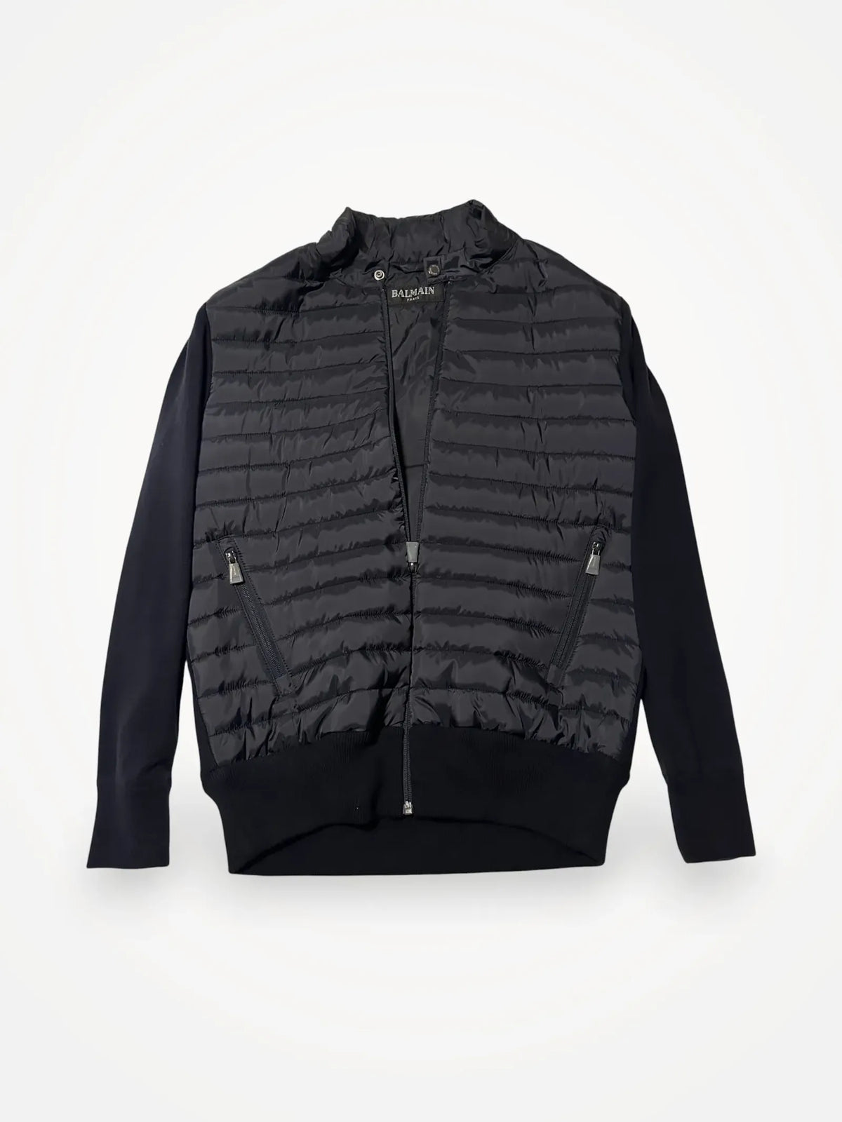Balmain Paneled Wool Knit-dunjacka NWOT