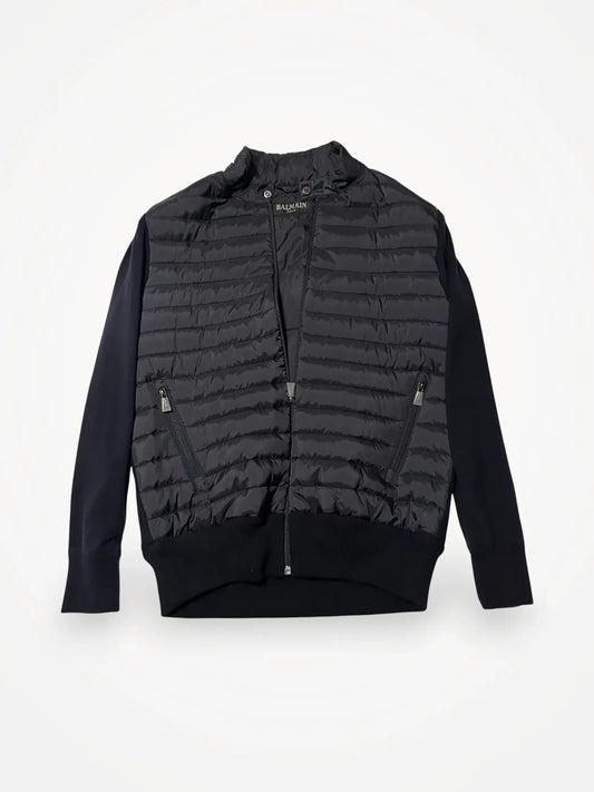 Balmain Paneled Wool Knit-dunjacka NWOT