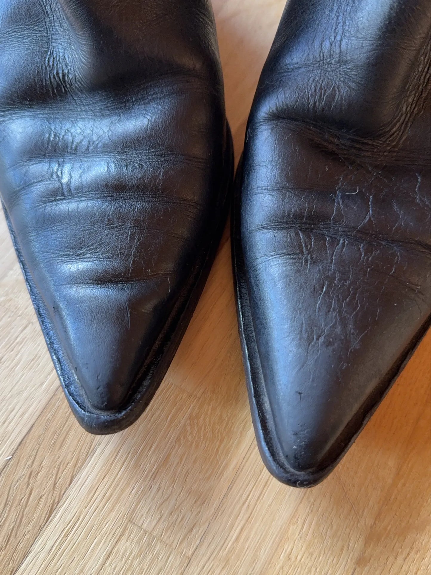 Acne Studios • O Jensen / Jenny Leather Biker Boots