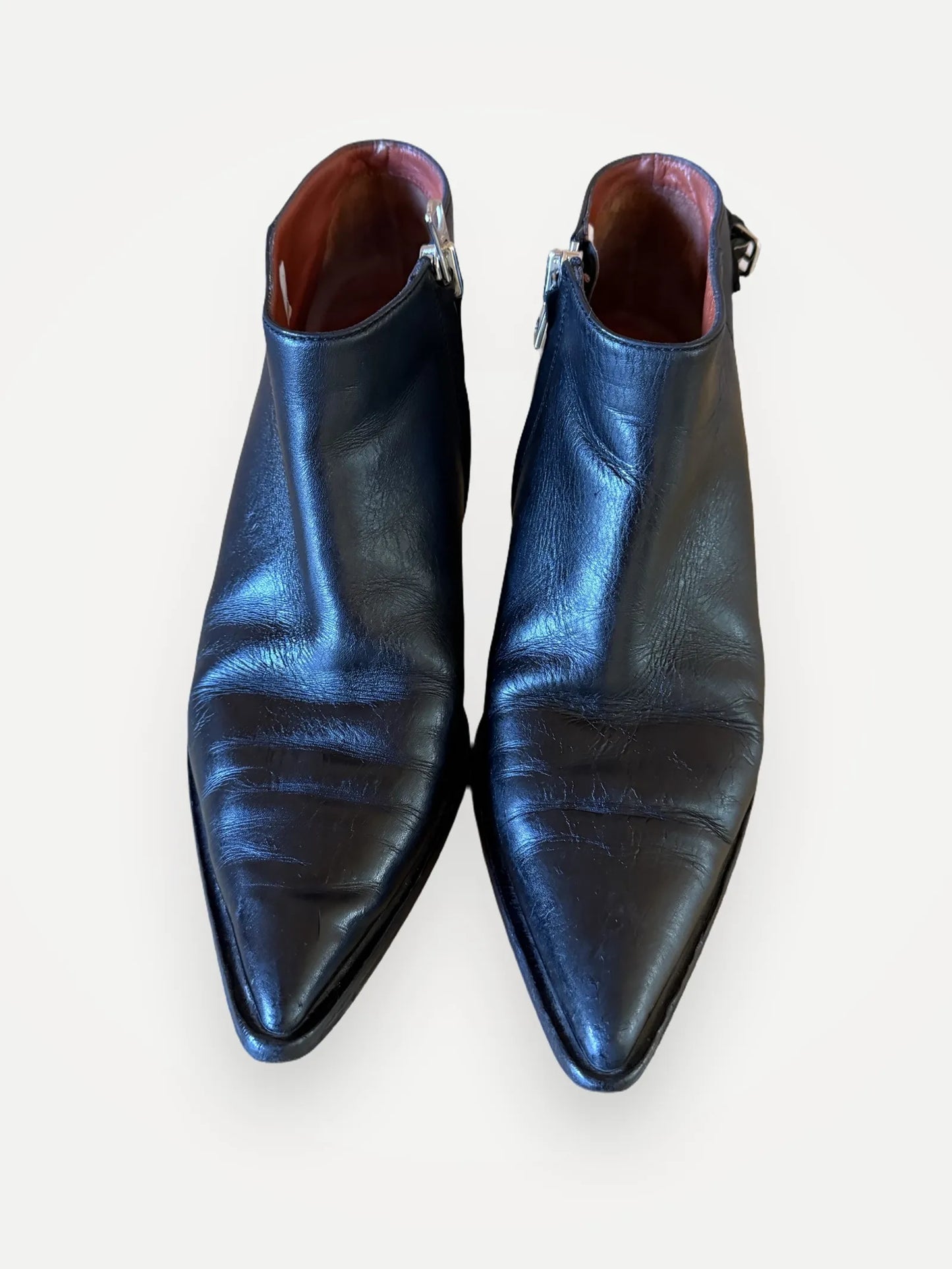 Acne Studios • O Jensen / Jenny Leather Biker Boots