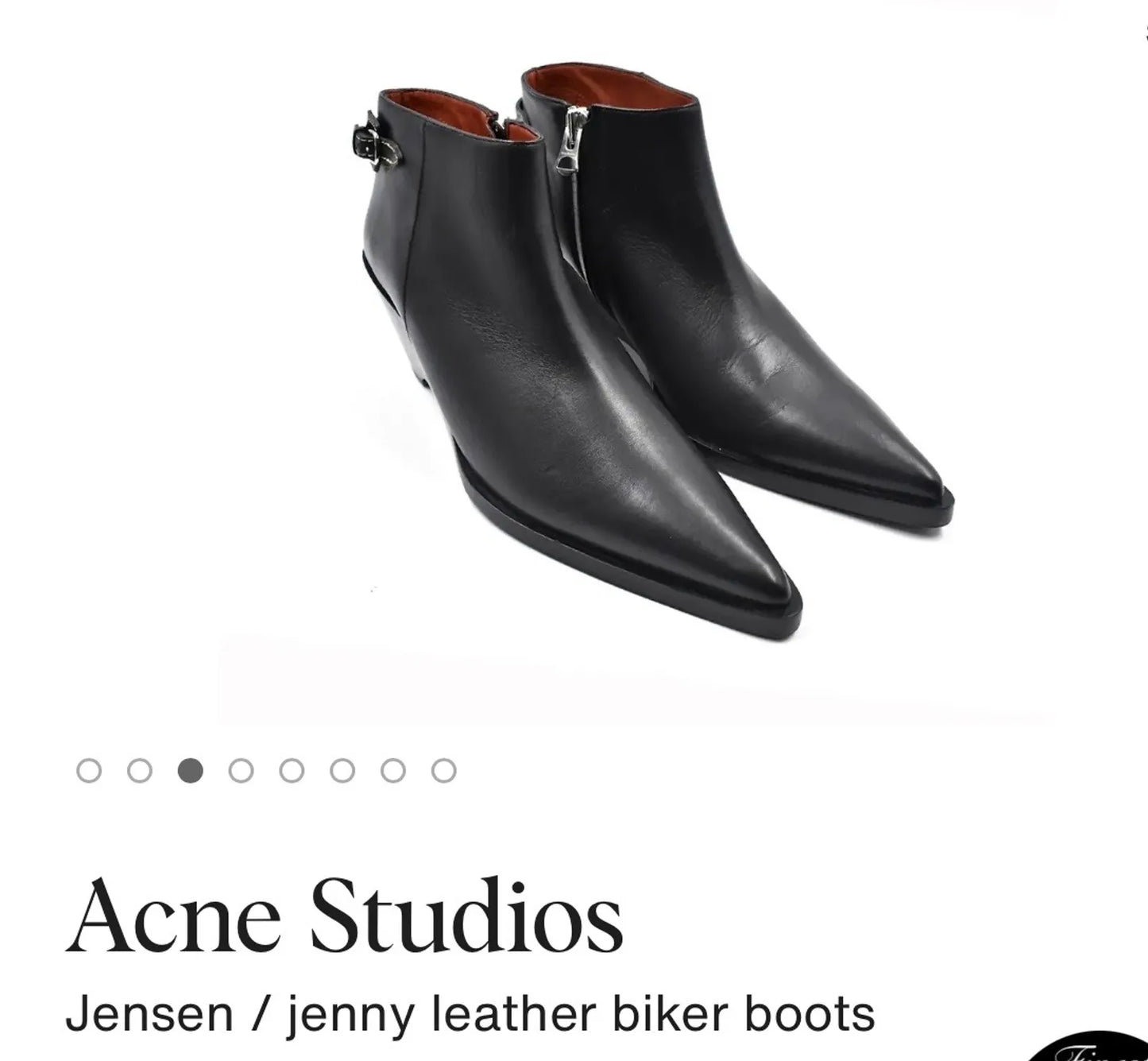 Acne Studios • O Jensen / Jenny Leather Biker Boots
