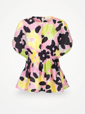 Stine Goya Leila Floral Textured Poly Top