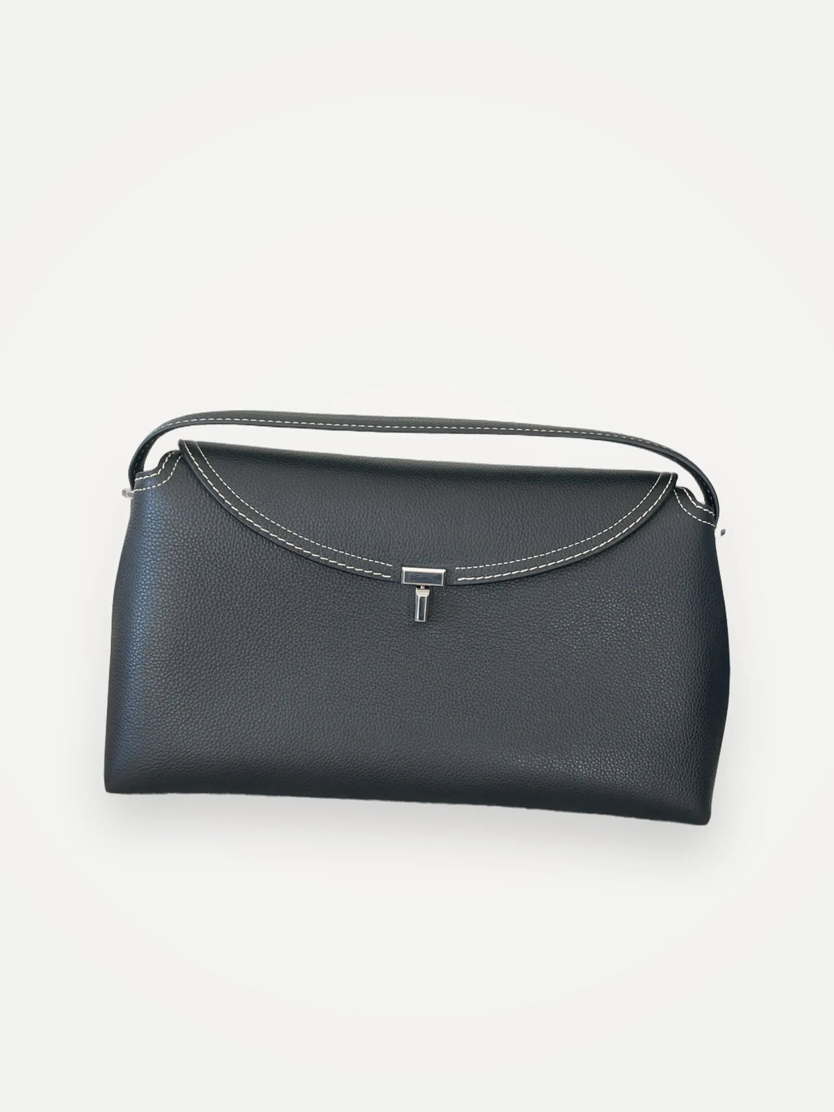 Toteme T-lock Grained Leather Handle Handbag