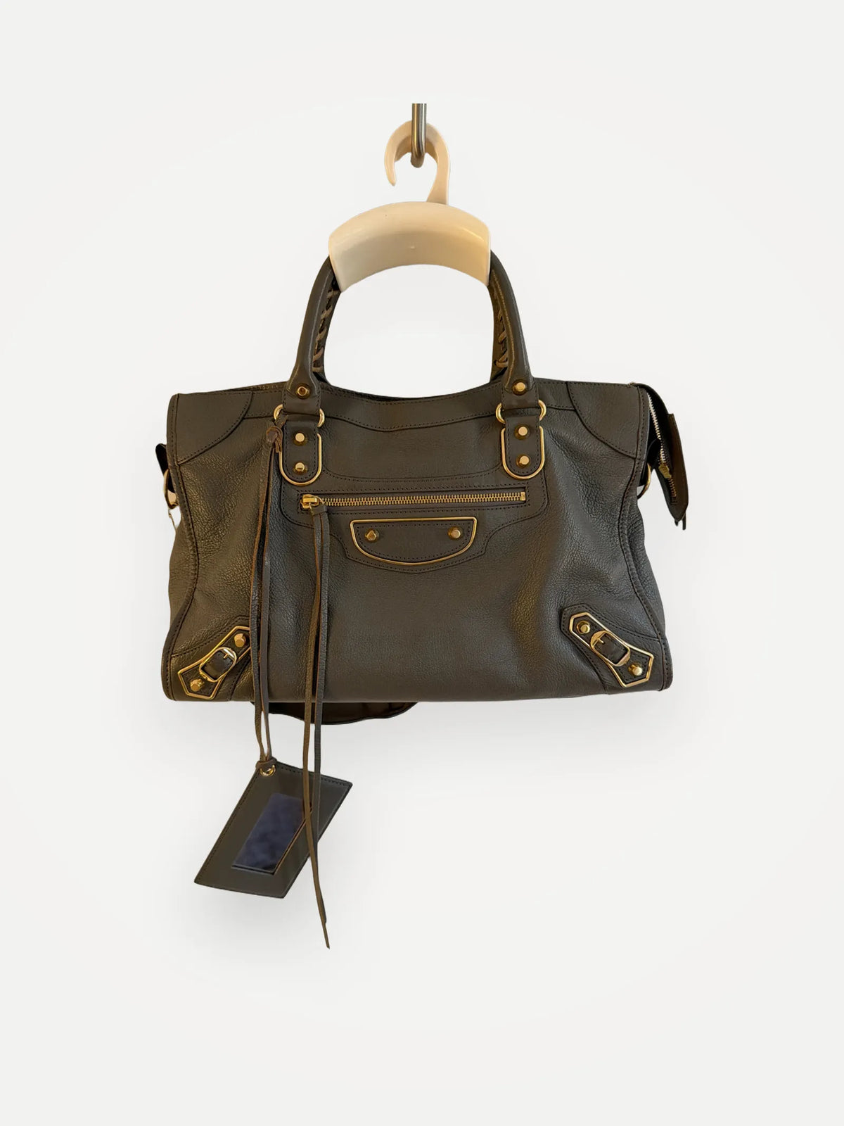 Balenciaga Motocross Classic City Metallic Edge Handbag