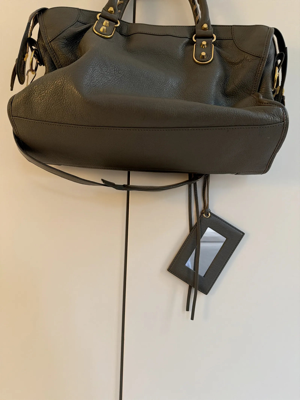 Balenciaga Motocross Classic City Metallic Edge Handbag