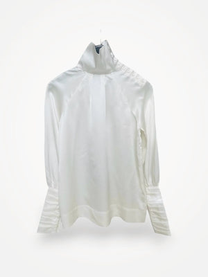 LiseLotte Westerlund High Collar Turtle-sidenblus NWT
